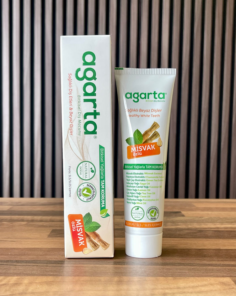 Flörürsüz Agarta Doğal Misvak Özlü Diş Macunu 100ml.