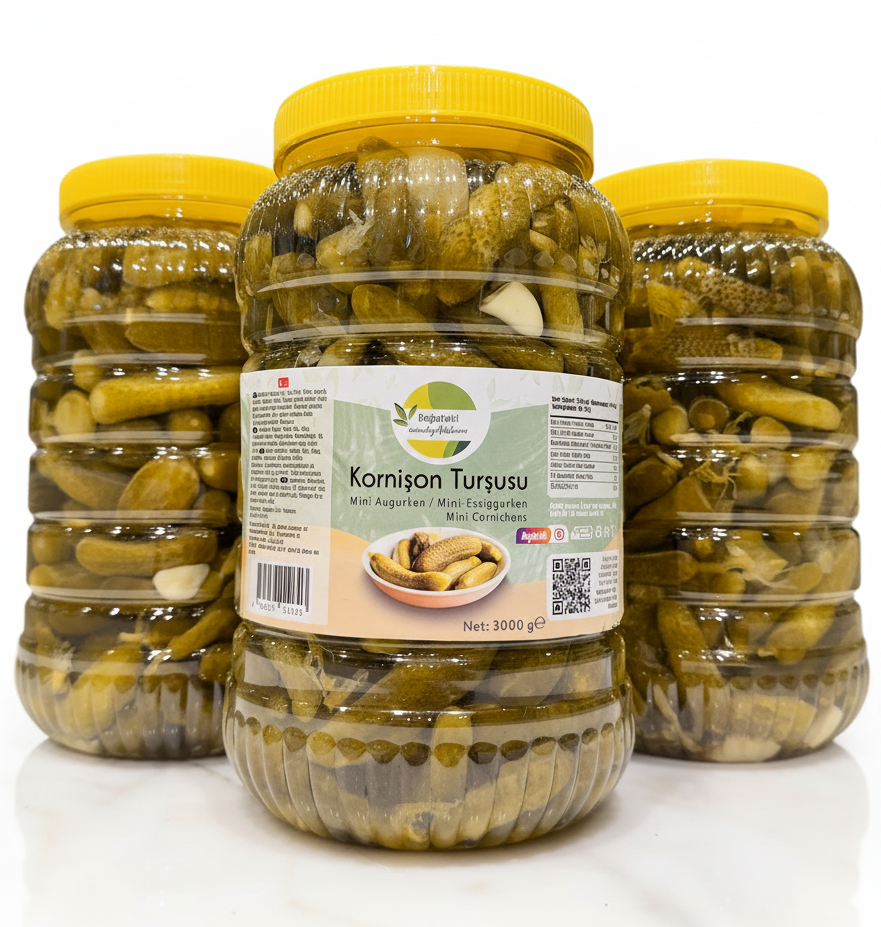 Kornişon Turşu 3KG. (El Yapımı & Doğal Fermente)