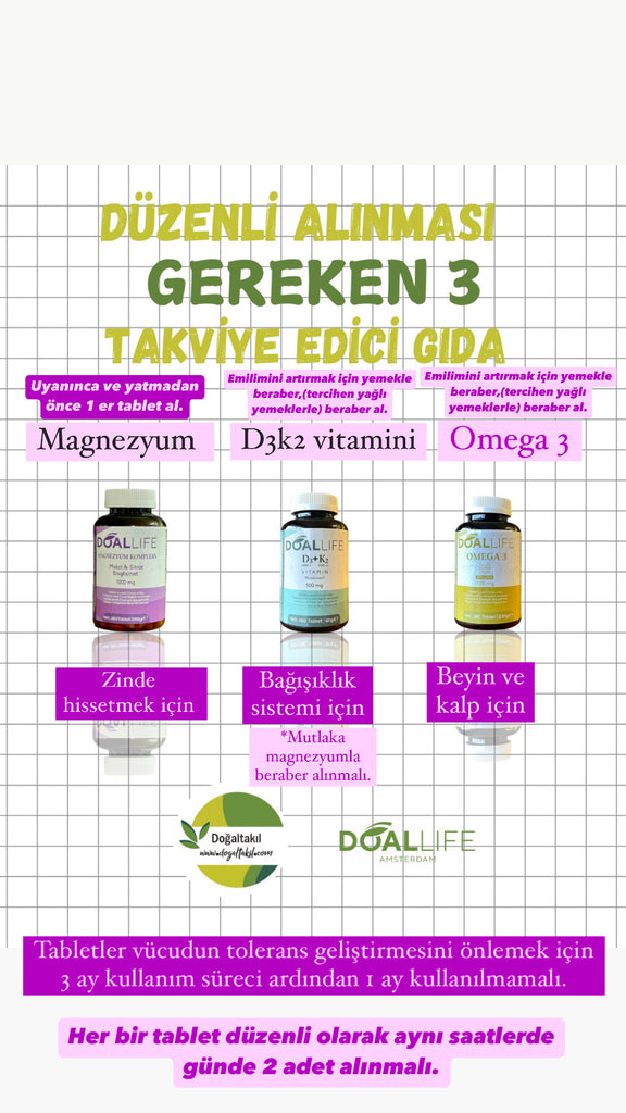 Magnezyum 180 Tablet | Vegan - Helal